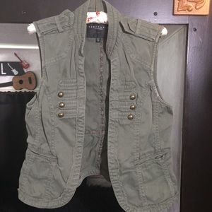 Olive green vest